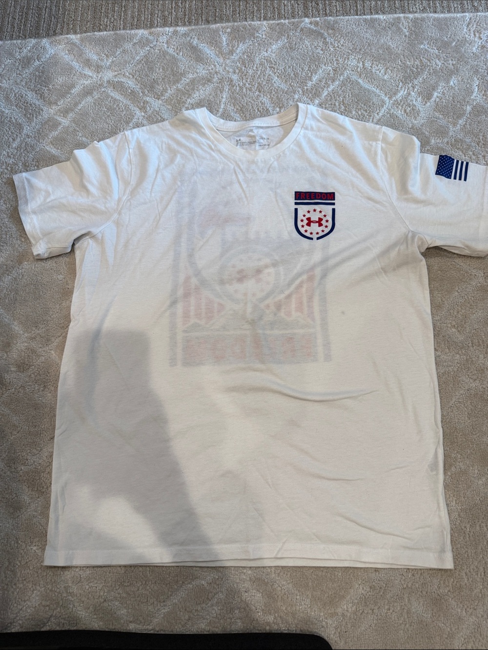 LG White Crew Neck Tee with Subtle Logo